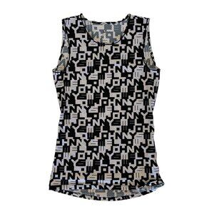 Giordana‎ Cycling Jersey XL Black White Sleeveless Activewear Sport